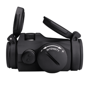AIMPOINT MICRO T2 WITHOUT MOUNT TOP LEFT SIDE VIEW FRONT ANGLE
