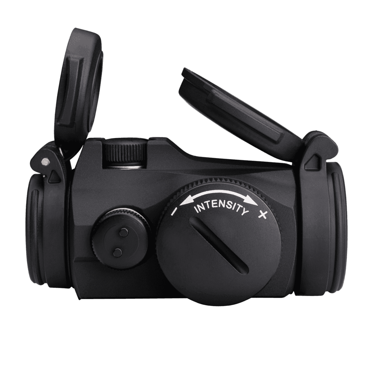 AIMPOINT MICRO T2 WITHOUT MOUNT TOP LEFT SIDE VIEW FRONT ANGLE