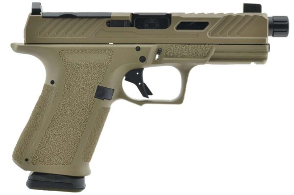 SHADOW SYSTEMS MR920 ELITE FDE BLACK THREADED BARREL LEFT SIDE VIEW