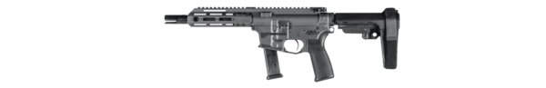 CHRISTENSEN ARMS CA9MM PISTOL 7.5" TUNGSTEN CERAKOTE WITH SBA3 LEFT SIDE VIEW