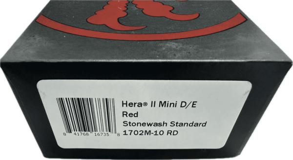 MICROTECH KNIVES MINI HERA II DOUBLE EDGE RED STONEWASH STANDARD BOX/LABEL