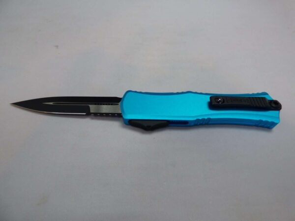 MICROTECH KNIVES MINI HERA II BAYONET TURQUOISE STANDARD CLIP SIDE