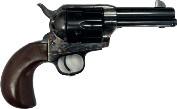 UBERTI 1873 CATTLEMAN BIRD'S HEAD OLD MODEL CASE HARDENED 3.5" .45 LONG COLT LEFT SIDE VIEW