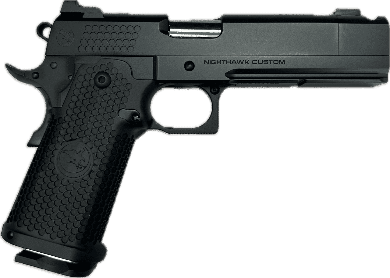 NIGHTHAWK CUSTOM TACTICAL READY SERIES COMP BLACK 9MM RIGHT SIDE VIEW