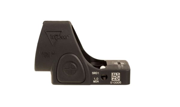 TRIJICON SRO RED DOT SIGHT 1MOA ADJUSTABLE LEFT SIDE VIEW