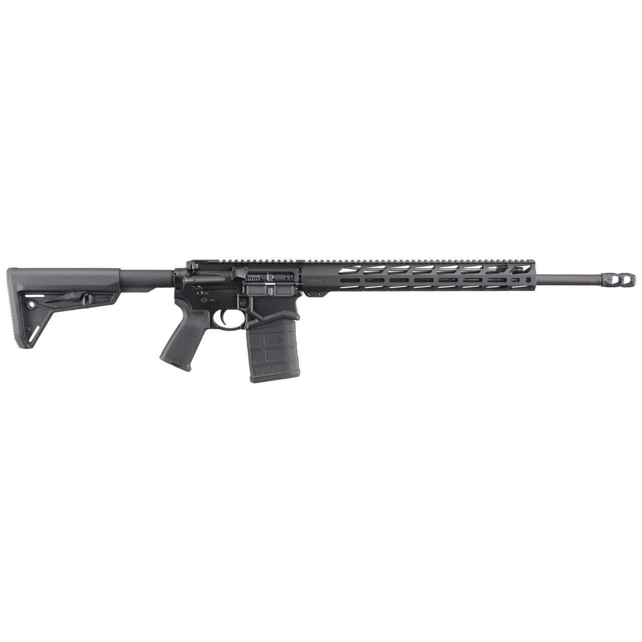 RUGER SFAR 20" BLACK 7.62 NATO RIGHT SIDE VIEW FRONT ANGLE
