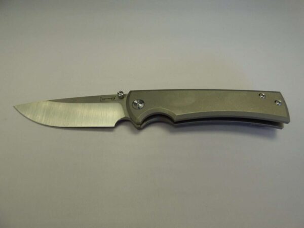 CHAVES LIBERATION 229 DROP POINT STONEWASHED TITANIUM MACHINE BLADE LABEL