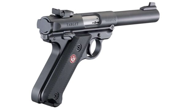 ruger mkiv target blued right side view rear angle