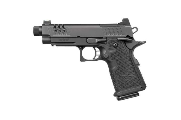 staccato c2 dpo tactical threaded stainless steel barrel x series serrations left side view