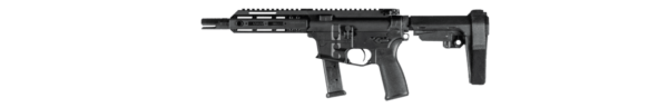 CHRISTENSEN ARMS CA9MM PISTOL 7.5" BLACK WITH SBA3 PISTOL BRACE LEFT SIDE VIEW
