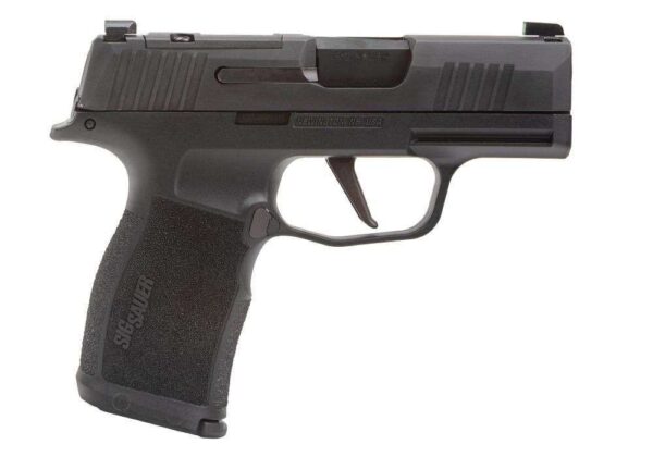 SIG SAUER P365X MANUAL SAFETY OPTIC PLATE COVER 9MM RIGHT SIDE VIEW FRONT ANGLE