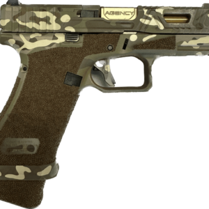 AGENCY ARMS GLOCK 19X IOS EXA TIN PORTED MULTICAM 9MM LEFT SIDE VIEW