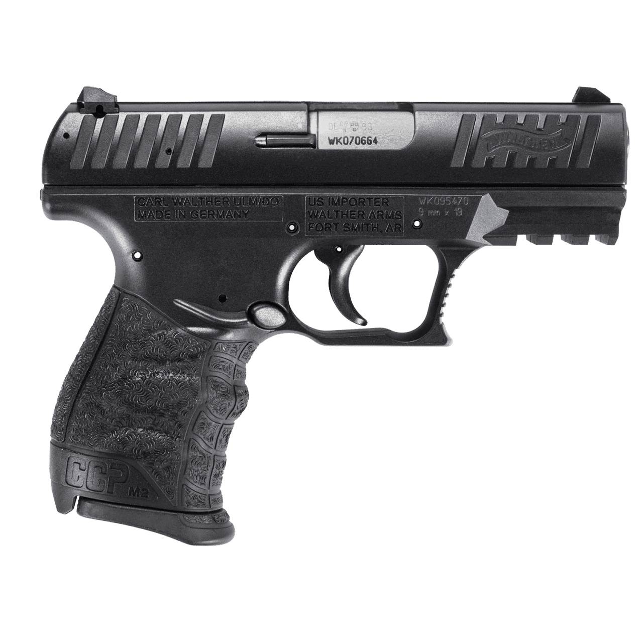 WALTHER CCP M2 + BLACK 9MM REAR VIEW