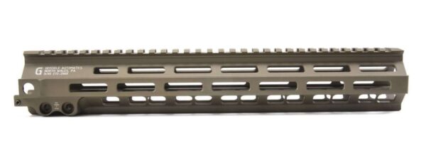 GEISSELE 13.5" SUPER MODULAR RAIL MK8 M-LOK DDC LEFT SDIE VIEW REAR ANGLE