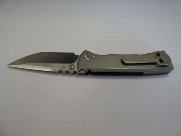 CHAVES REDENCION 229 TANTO STONE WASHED TITANIUM BLACK G10 MACHINE BLADE EDGE UP/TITANIUM SIDE