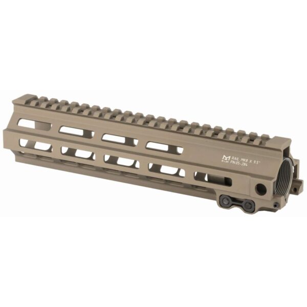 GEISSELE 9.3" SUPER MODULAR RAIL MK8 M-LOK® DDC TOP LEFT SIDE VIEW REAR ANGLE