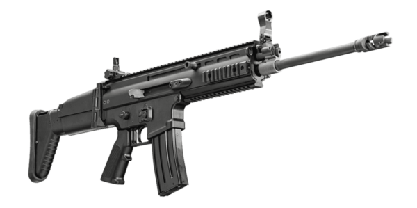 FN HERSTAL SCAR 16 S NON RECIPROCATING CHARGE HANDLE BOTTOM RIGHT SIDE VIEW FRONT ANGLE