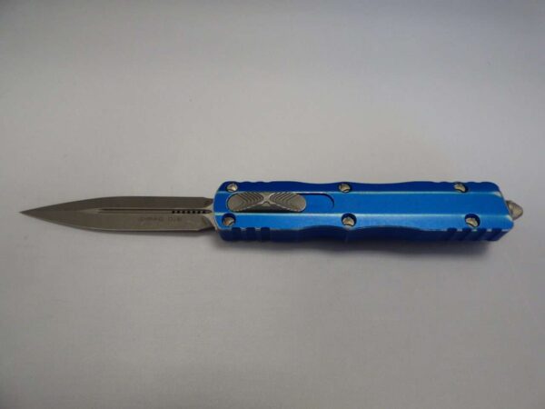 MICROTECH DIRAC DOUBLE EDGE DISTRESSED BLUE APOCALYPTIC STANDARD NON CLIP SIDE