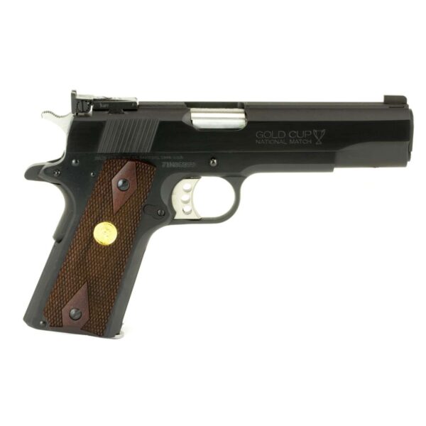 COLT GOLD CUP NATIONAL MATCH 5" BLUED 9MM LEFT SIDE VIEW
