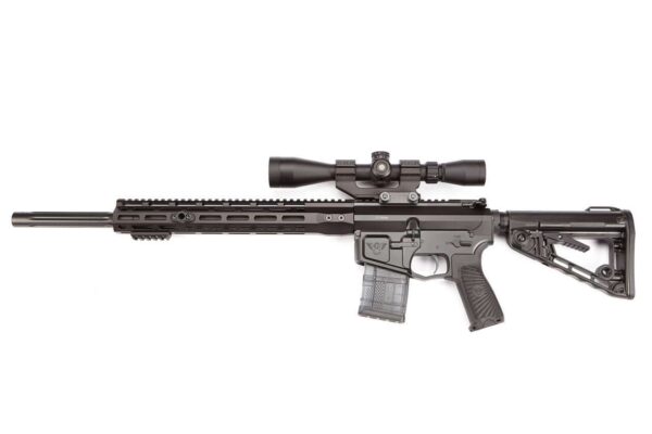 WILSON COMBAT SUPER SNIPER BLACK FLUTED THREADED 20" .223 WYLDE LEFT SIDE VIEW DOES NOT COME WITH OPTIC