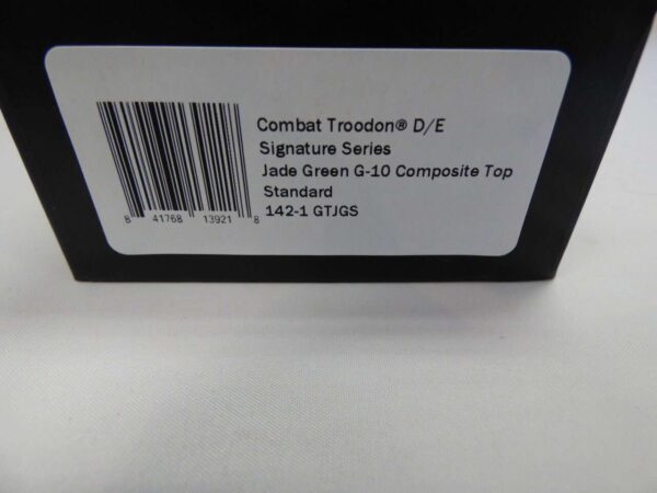 MICROTECH COMBAT TROODON DOUBLE EDGE SIGNATURE SERIES JADE GREEN G-10 COMPOSITE TOP STANDARD LABEL