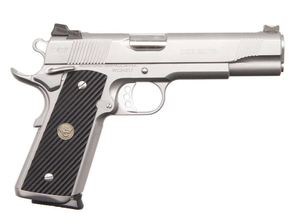 WILSON COMBAT CQB ELITE STAINLESS AMBIDEXTROUS SAFETY 45 ACP RIGHT SIDE VIEW