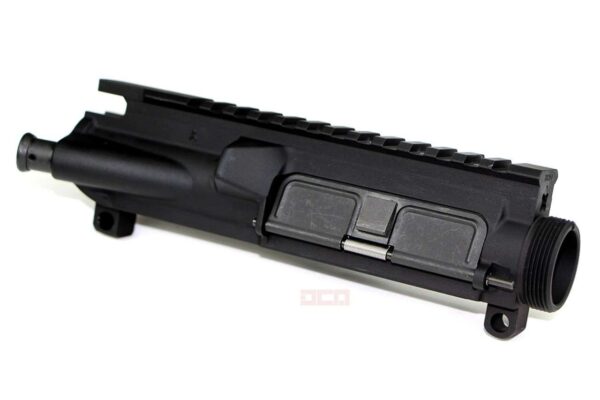 BCM M4 UPPER RECEIVER ASSEMBLY WITH LASER T-MARKINGS RIGHT SIDE VIEW FRONT ANGLE DUST COVER CLOSED
