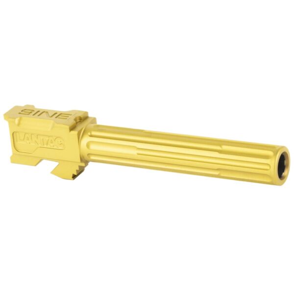 LANTAC GLOCK 9INE G17 NON-THREADED UPGRADE BARREL BRONZE RIGHT SIDE VIEW FRONT ANGLE