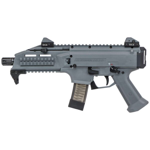 CZ SCOPRION EVO 3 S1 PISTOL BATTLEHIP GREY LOW CAPACITY 10RD 9MM LEFT SIDE VIEW
