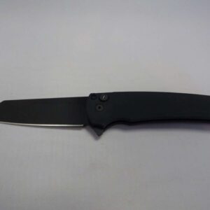 PROTECH MALIBU FLIPPER OPERATOR REVERSE TANTO BLACK OUT TRITIUM BUTTON INLAY EDGE DOWN