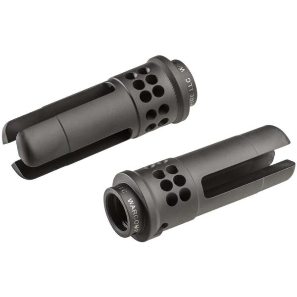 SUREFIRE WARCOMP FLASH HIDER 3-PRONG TOP ANGLE VIEW