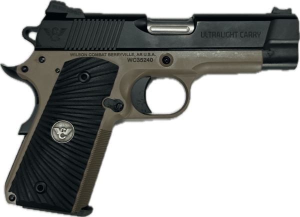 WILSON COMBAT ULTRALIGHT CARRY COMPACT TWO TONE BLACK FDE 9MM LEFT SIDE VIEW
