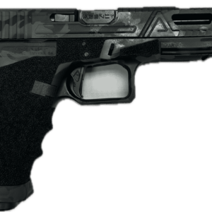 AGENCY G34G3 EXA PORTED BLACK MULTICAM AOS LEFT SIDE VIEW PORTING CLOSE UP