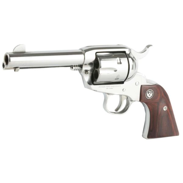 ruger vaquero stainless 4.62" left side view front angle