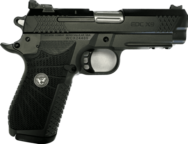 WILSON COMBAT EDC X9 LIGHT RAIL TWO TONE GREEN/BLACK 9MM LEFT SIDE VIEW