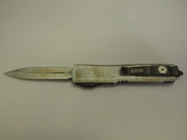 MICROTECH ULTRATECH DOUBLE EDGED SANDTROOPER DEEP ENGRAVED STANDARD CLIP SIDE