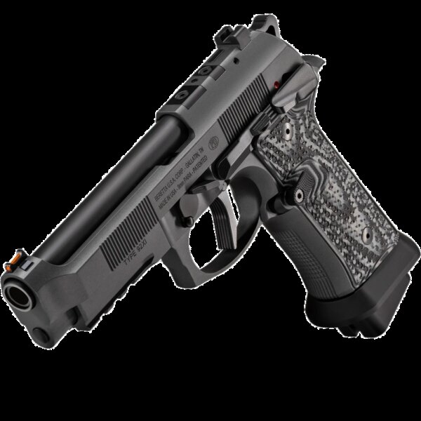 BERETTA 92XI SAO SQUALO 9MM LEFT SIDE VIEW FRONT ANGLE MUZZLE ANGLED DOWN