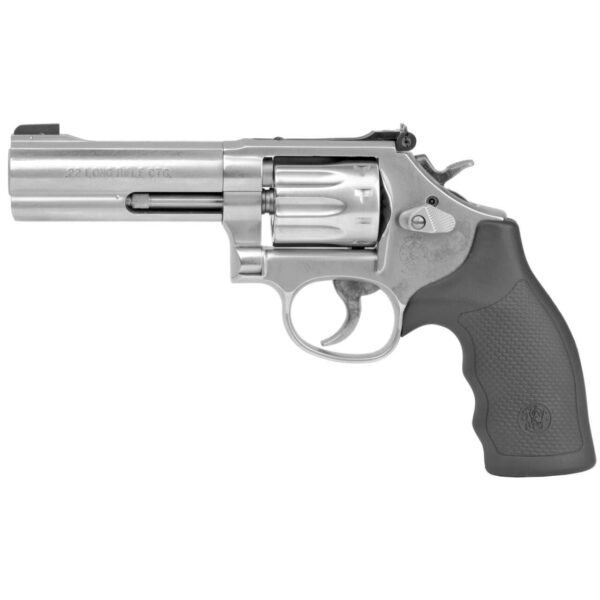 SMITH & WESSON MODEL 617 4" .22LR 10 SHOT K-FRAME STAINLESS LEFT SIDE VIEW