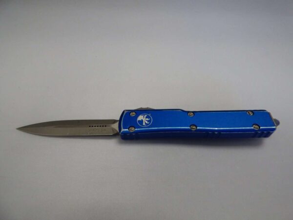 MICROTECH UTX-70 DOUBLE EDGE DISTRESSED BLUE APOCALYPTIC STANDARD LABEL
