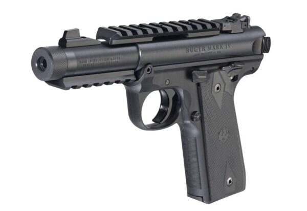 RUGER MARK IV 22/45 TACTICAL LEFT SIDE VIEW FRONT ANGLE