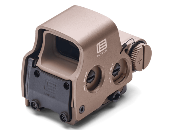 EOTECH HWS EXPS3-0™ TAN HOLOGRAPHIC WEAPON SIGHT TOP RIGHT SIDE VIEW REAR ANGLE