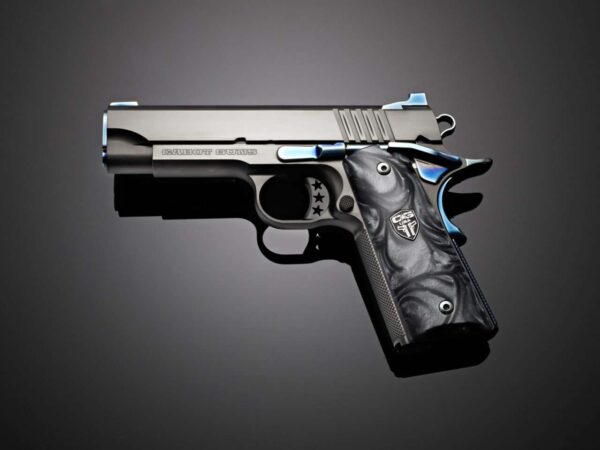 CABOT GUN OF THE MONTH MARCH MIDNIGHT STANDARD .45 ACP LEFT SIDE VIEW