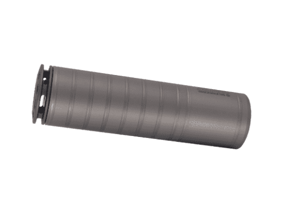 SILCENCERCO SCYTHE-TI .30 CAL SILENCER LEFT SIDE VIEW MUZZLE ANGLED UP