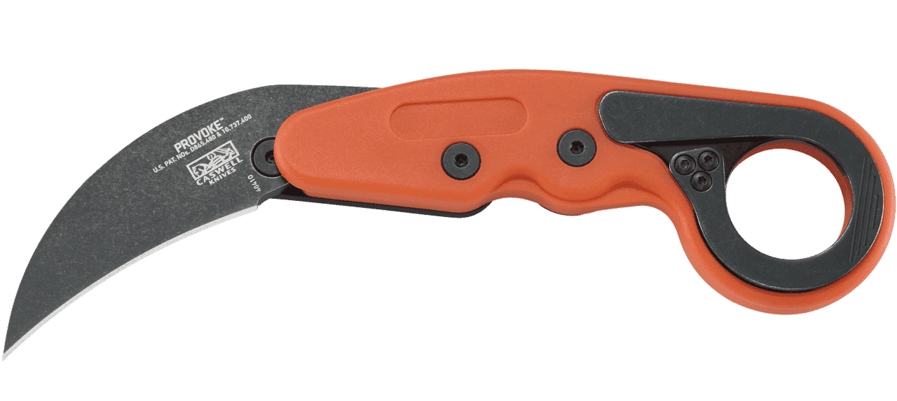 CRKT PROVOKE ORANGE LEFT SIDE VIEW CLOSED