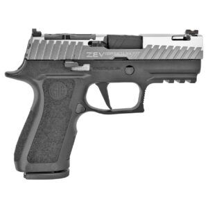 ZEV TECH Z320 XCOMPACT OCTANE OR 9MM TOP LEFT SIDE VIEW FRONT ANGLE