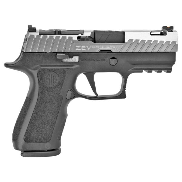 ZEV TECH Z320 XCOMPACT OCTANE OR 9MM TOP LEFT SIDE VIEW FRONT ANGLE