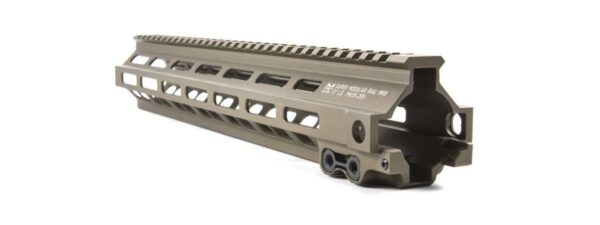 GEISSELE 13.5" SUPER MODULAR RAIL MK8 M-LOK DDC LEFT SDIE VIEW REAR ANGLE