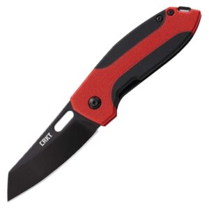 CRKT SKETCH RED LEFT SIDE VIEW OPEN EDGE/TIP ANGLE DOWN