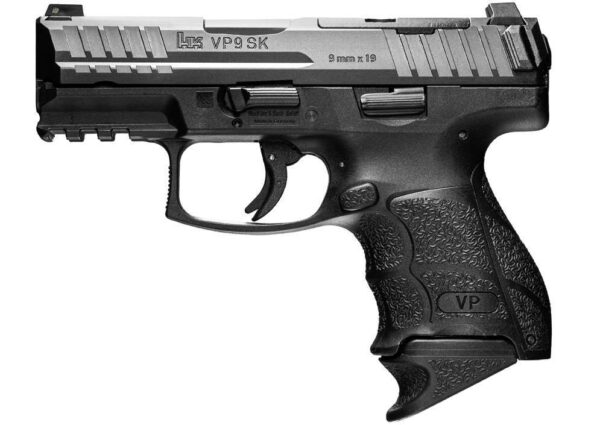 HECKLER & KOCH VP9SK-B OPIC READY BLACK 12&15RND 9MM LEFT SIDE VIEW 12 ROUND MAGAZINE