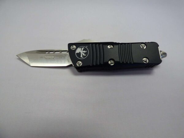 MICROTECH TROODON MINI TANTO EDGE SATIN STANDARD EDGE DOWN